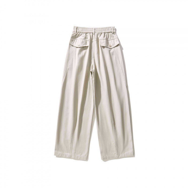 Damen Weite Bundfaltenhose mit hohem Bund und geradem weitem Bein Shop Nory