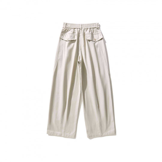 Damen Weite Bundfaltenhose mit hohem Bund und geradem weitem Bein Shop Nory