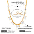 Damen Halskette mit funkelnden Zirkonia-Elementen und verlängerbarem Edelstahlverschluss Shop Nory