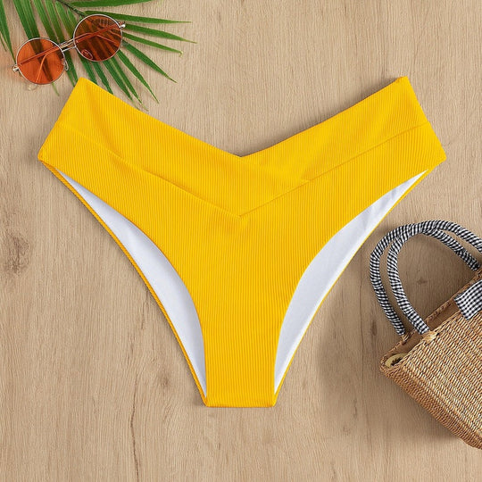 Damen Hochgeschnittenes Bikini-Höschen Shopnory