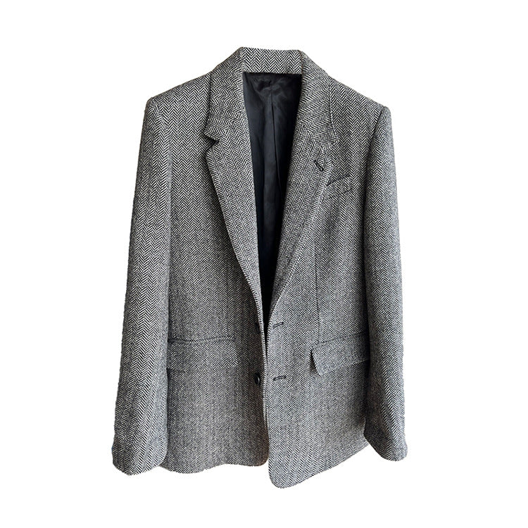 Damen Elegante Tweed-Blazerjacke Shop Nory
