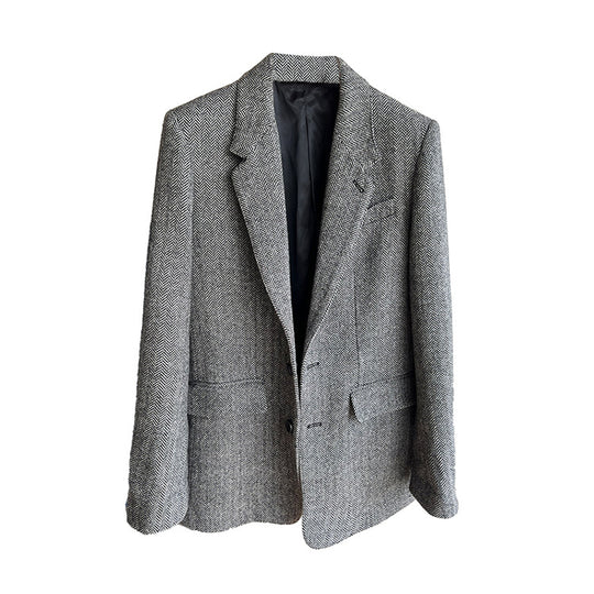 Damen Elegante Tweed-Blazerjacke Shop Nory