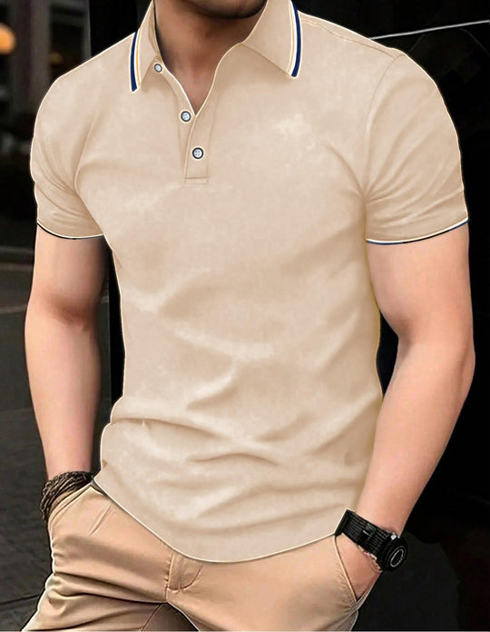 Herren Poloshirt mit modernem Kragen und sportlichem Schnitt