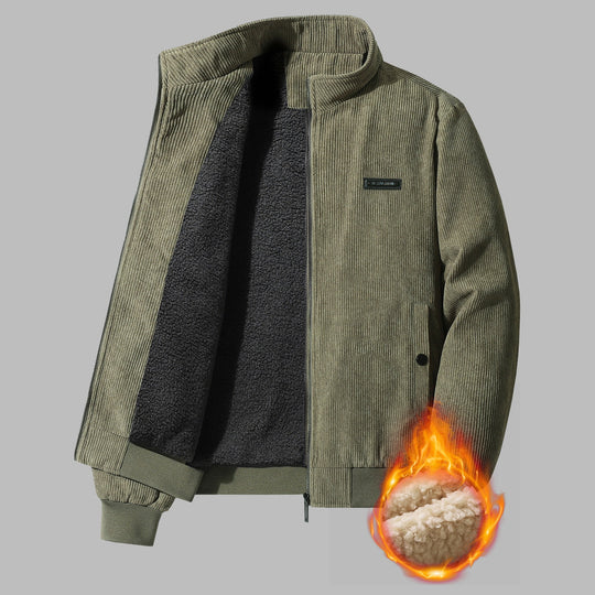 Herren Modische Fleece-Jacke im Cord-Design Shop Nory
