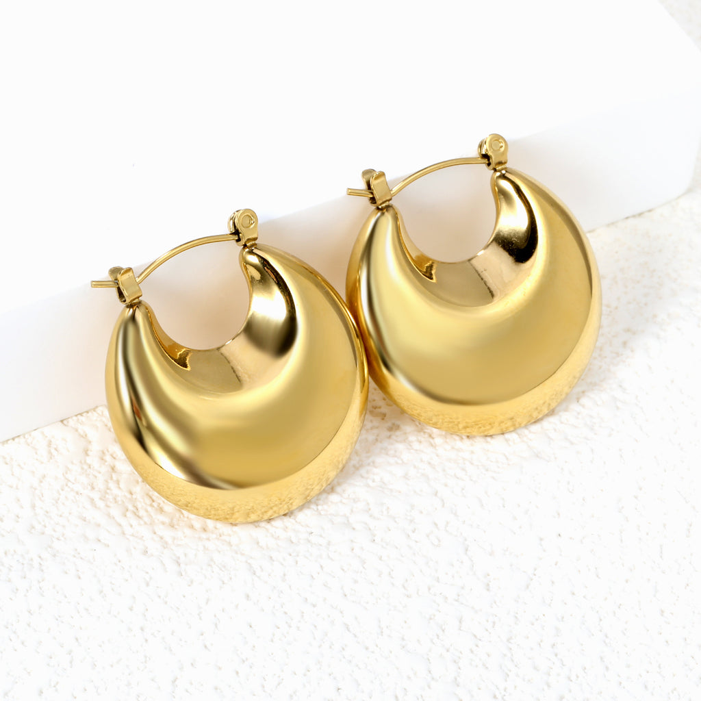 Damen Creolen mit modernem, geschwungenem Design Shop Nory