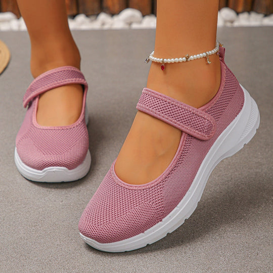 Damen Atmungsaktive Klett-Sneaker Shopnory