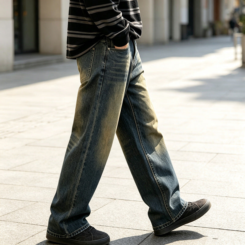 Herren Bequeme Schnitt Jeans im Used-Look Shop Nory