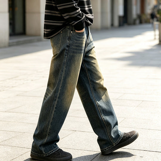 Herren Bequeme Schnitt Jeans im Used-Look Shop Nory