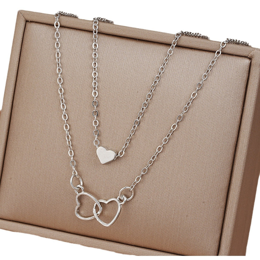Damen Halsketten-Set mit verspieltem Herzdesign und filigranen Ketten Shop Nory