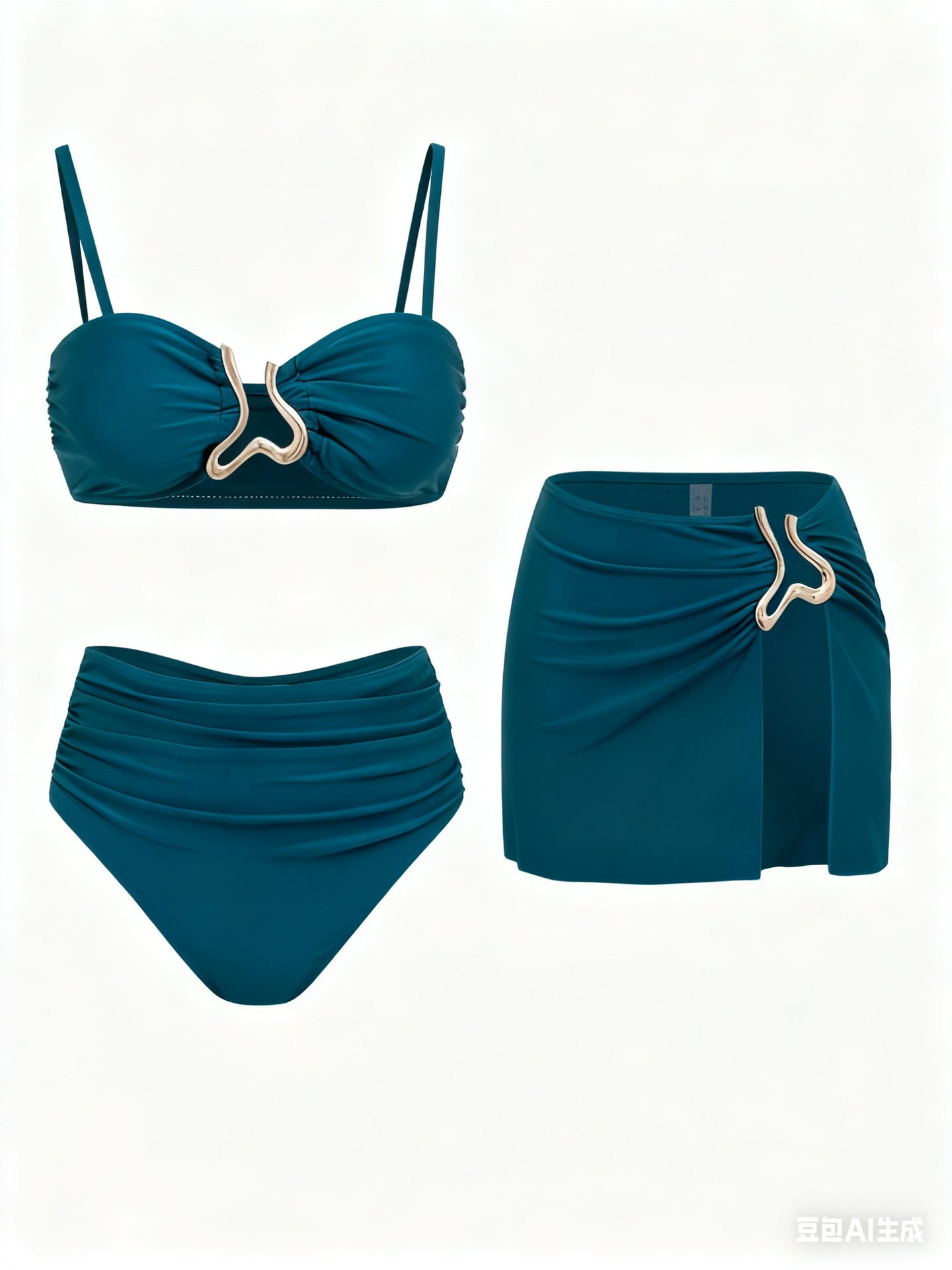 Damen Bikiniset mit elegantem Wickelrock und modischem Design