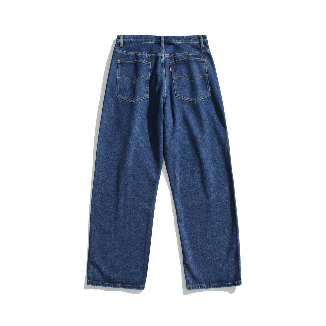 Damen Hochtaillierte gerade geschnittene Denim-Jeans mit weitem Bein Shop Nory