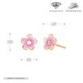 Damen Blumen Ohrstecker aus 925 Sterling Silber mit Zirkonia Shop Nory