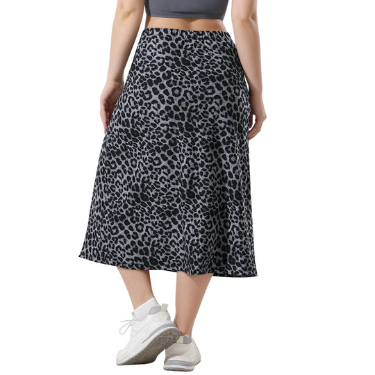 Damen Midirock mit hohem Elastikbund, seitlichem Schlitz und figurumspielender A‑Linie Shopy Nory