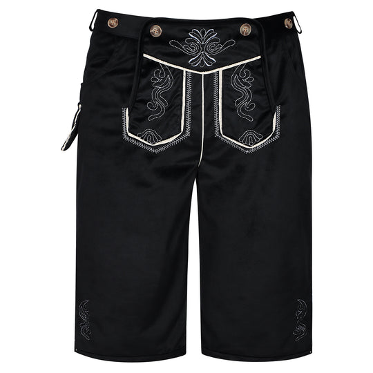 Herren nan kurze Trachtenhose mit besticktem Hosenlatz und Komfortbund Shop Nory
