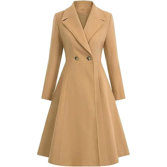 Damen Eleganter Oversize-Mantel mit doppelter Knopfreihe