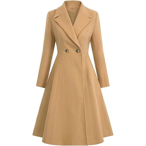 Damen Eleganter Oversize-Mantel mit doppelter Knopfreihe