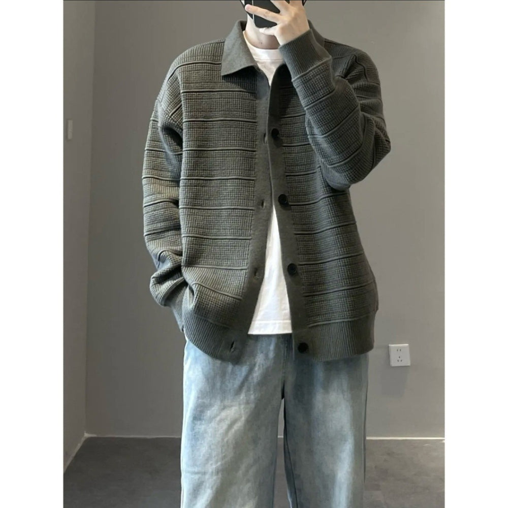 Herren Modische Strickjacke mit strukturiertem Design Shop Nory