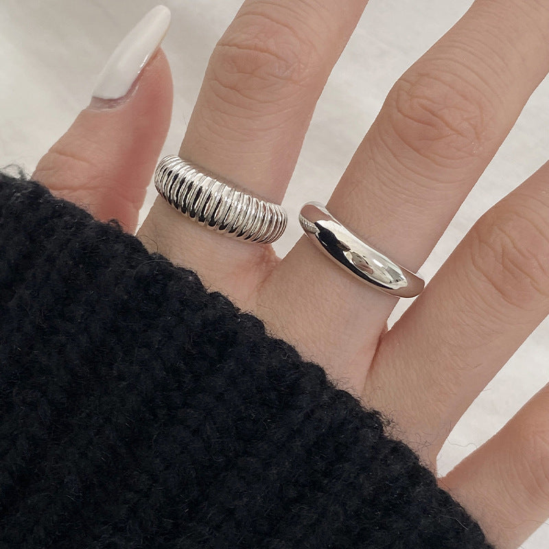 Damen Modischer offener Ring mit geschwungenem Design Shop Nory