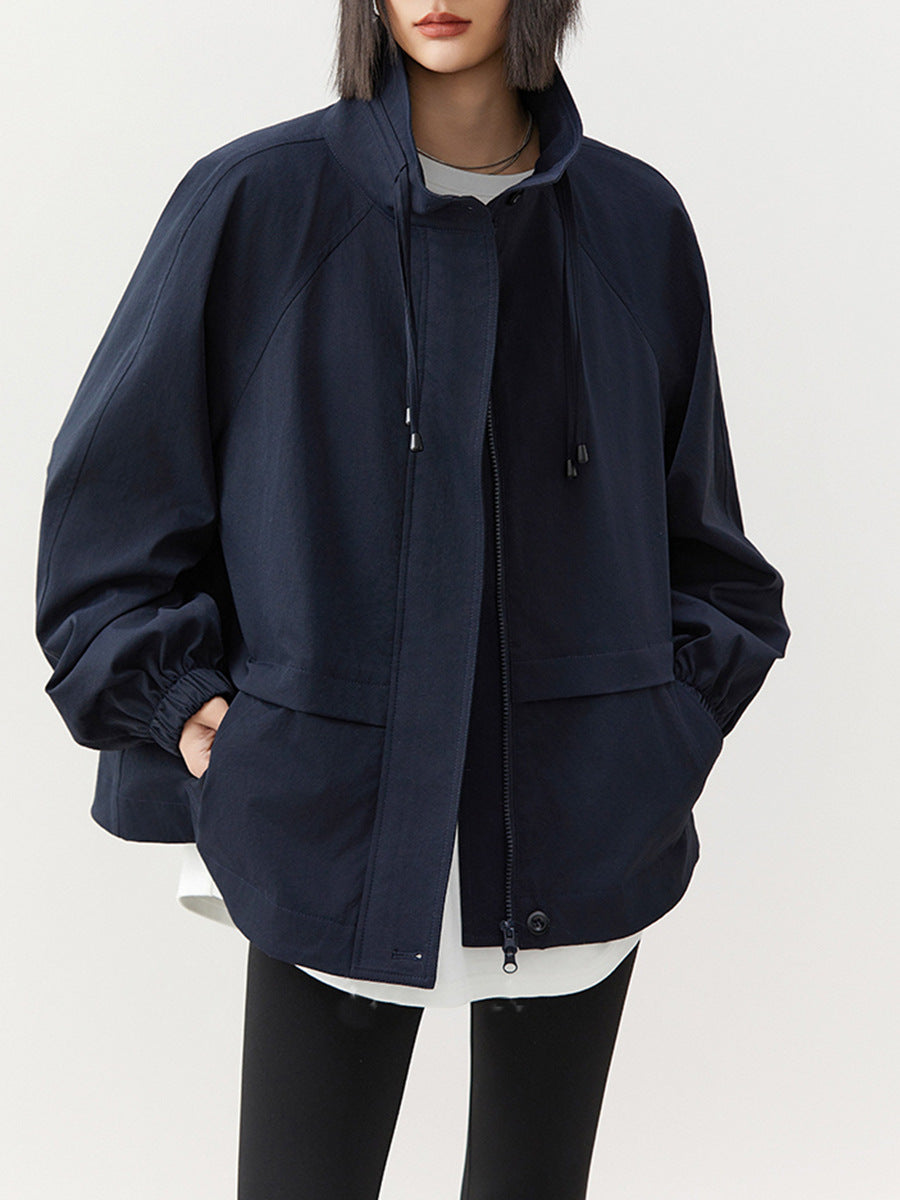 Damen lässige Übergangsjacke mit hohem Kragen Shop Nory