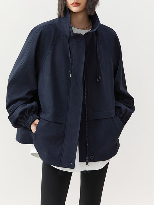 Damen lässige Übergangsjacke mit hohem Kragen Shop Nory