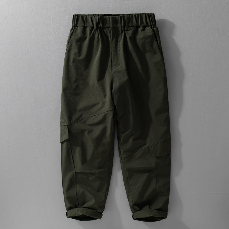 Herren Utility-Cargo-Hose mit elastischem Bund, Knieabnähern und Klappentaschen Shop Nory