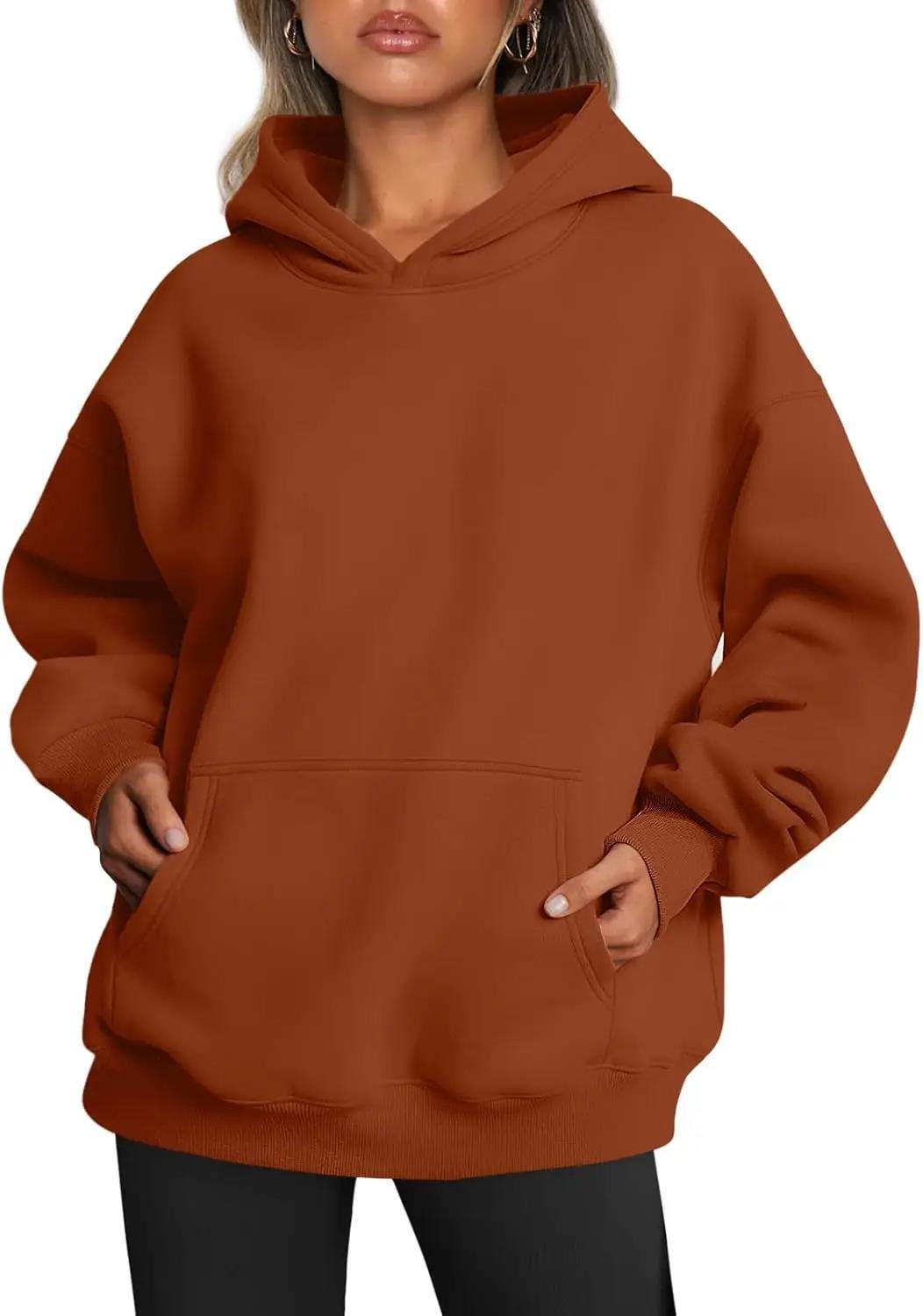 Damen nan oversized Kapuzenpullover mit verlängerter Silhouette und Kängurutasche Shop Nory
