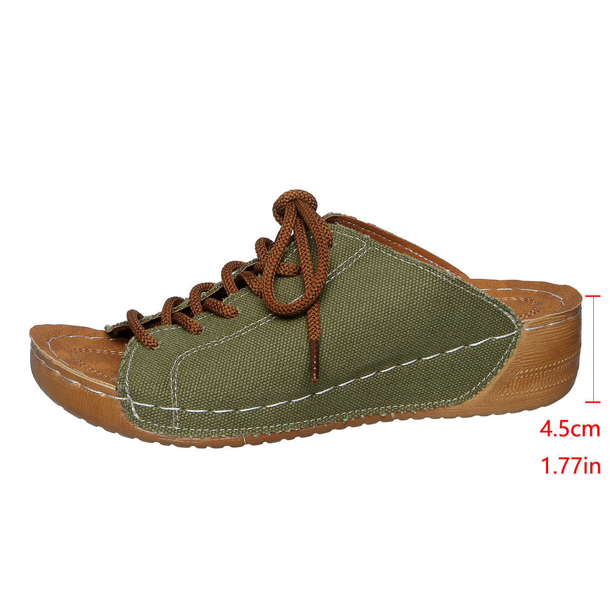 Damen bequeme Freizeit-Sandalen mit Schnürung und atmungsaktiver Textiloberfläche