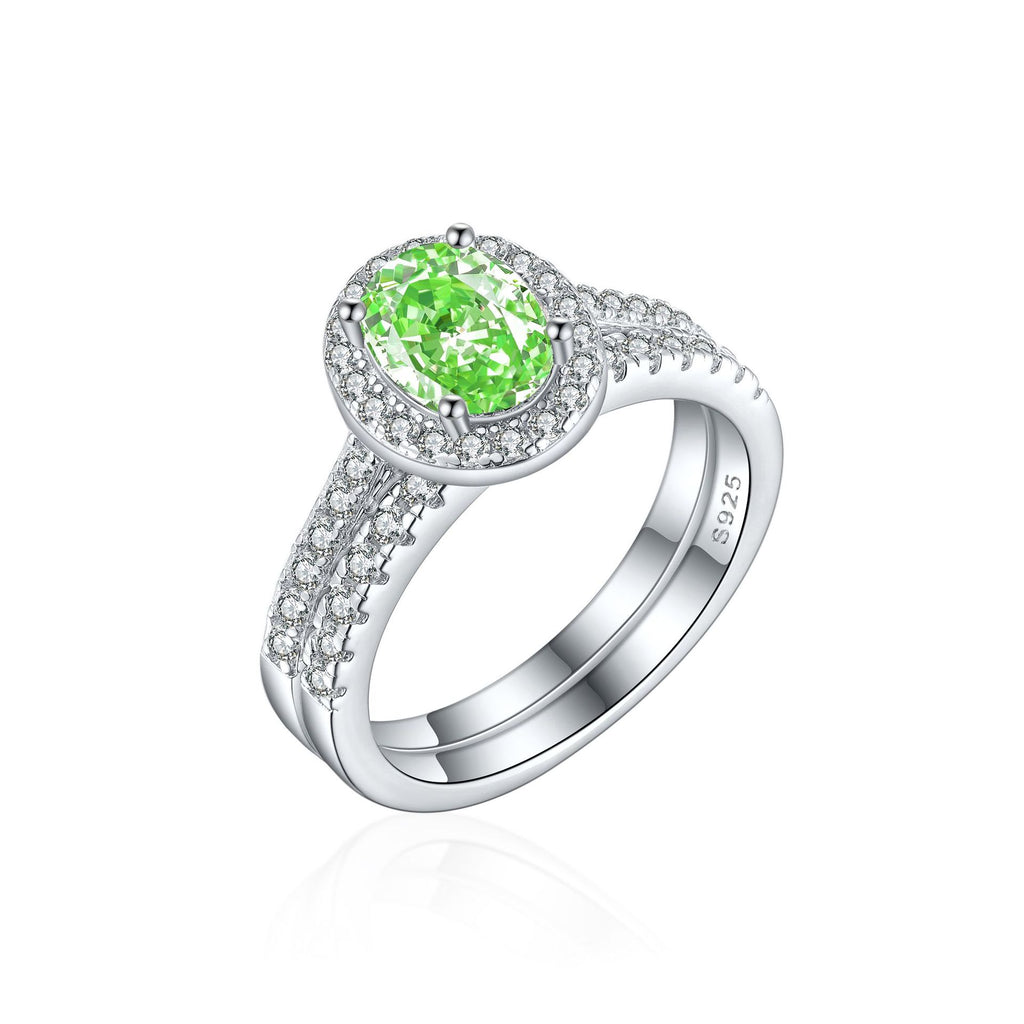 Damen Verlobungsring mit kunstvollem Doppelband und funkelnden Zirkonia-Details Shop Nory