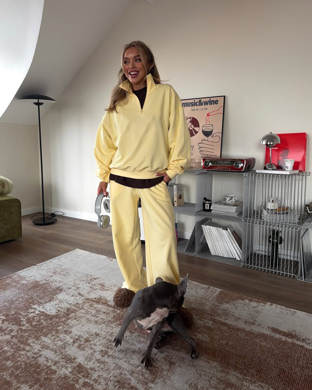 Damen Oversize Sweatshirt mit Halbzip und hohem Stehkragen Shop Nory