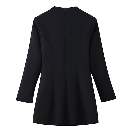 Damen Longline‑Tunika mit zentraler Schlüsselöffnung und Schmuckknöpfen Shop Nory