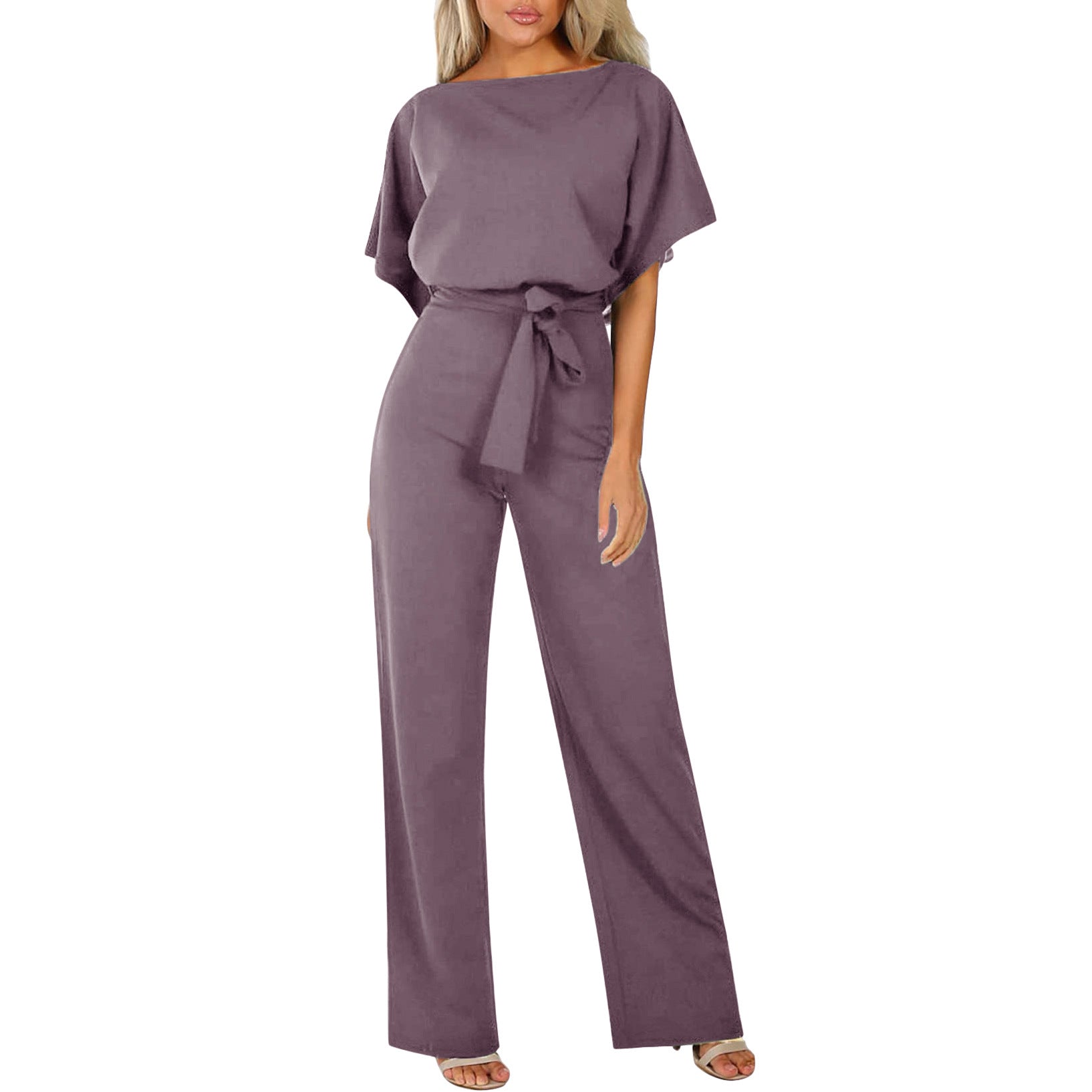 Damen elegantes Set bestehend aus fließender Bluse und weit geschnittenen Hosen