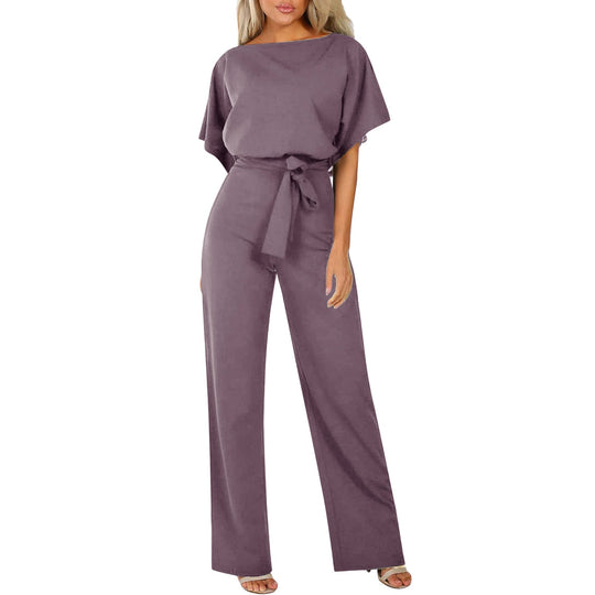 Damen elegantes Set bestehend aus fließender Bluse und weit geschnittenen Hosen