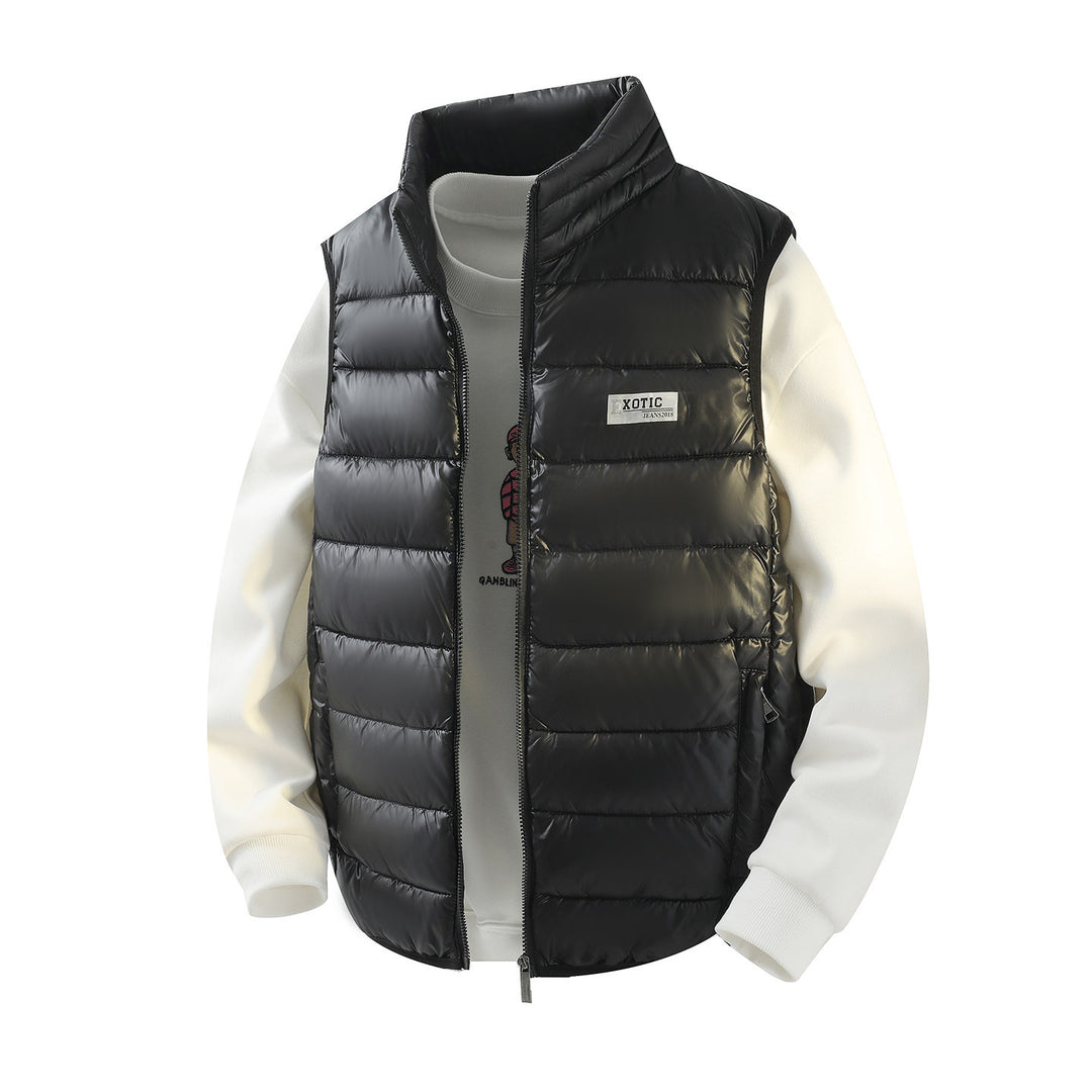 Herren Steppweste mit hohem Stehkragen und glänzender Thermofüllung Shop Nory