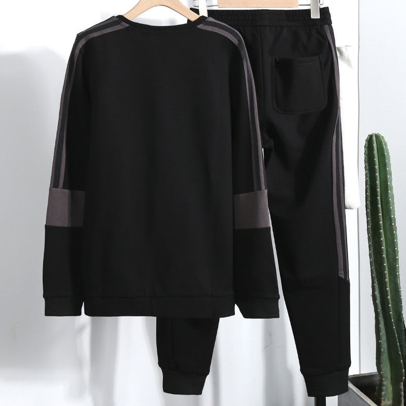 Herren athletisches Freizeit-Jogginganzug Set aus Baumwollmix mit seitlichen Zierstreifen und elastischem Bund Shop Nory