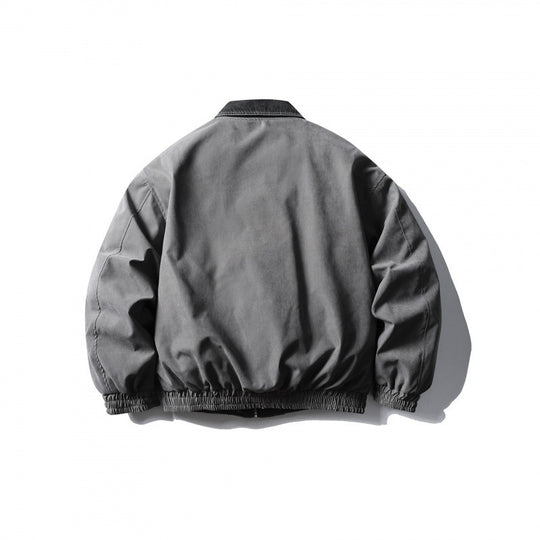 Herren Boxy-Canvas-Blouson mit Cordkragen, verdeckter Reißverschluss und elastischem Saum Shop Nory
