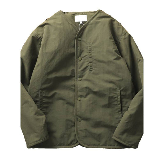 Herren Leicht wattierte Thermo-Linerjacke mit Druckknopfverschluss und gerundetem Saum Shop Nory