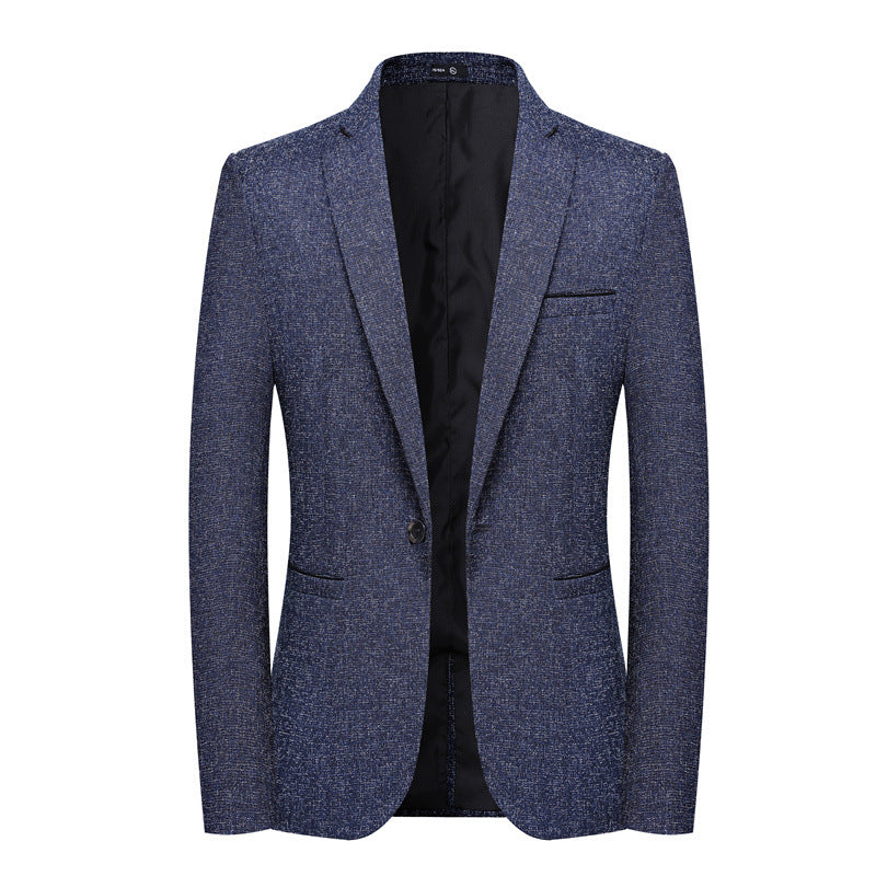 Herren Schlankes Struktur-Sakko im Leinen‑Tweed‑Look mit Ein‑Knopf‑Silhouette Shop Nory