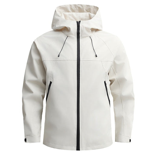 Herren Atmungsaktive Softshelljacke mit Zwei-Wege-Reißverschluss, verstellbarer Kapuze und wasserabweisender Oberfläche Shop Nory