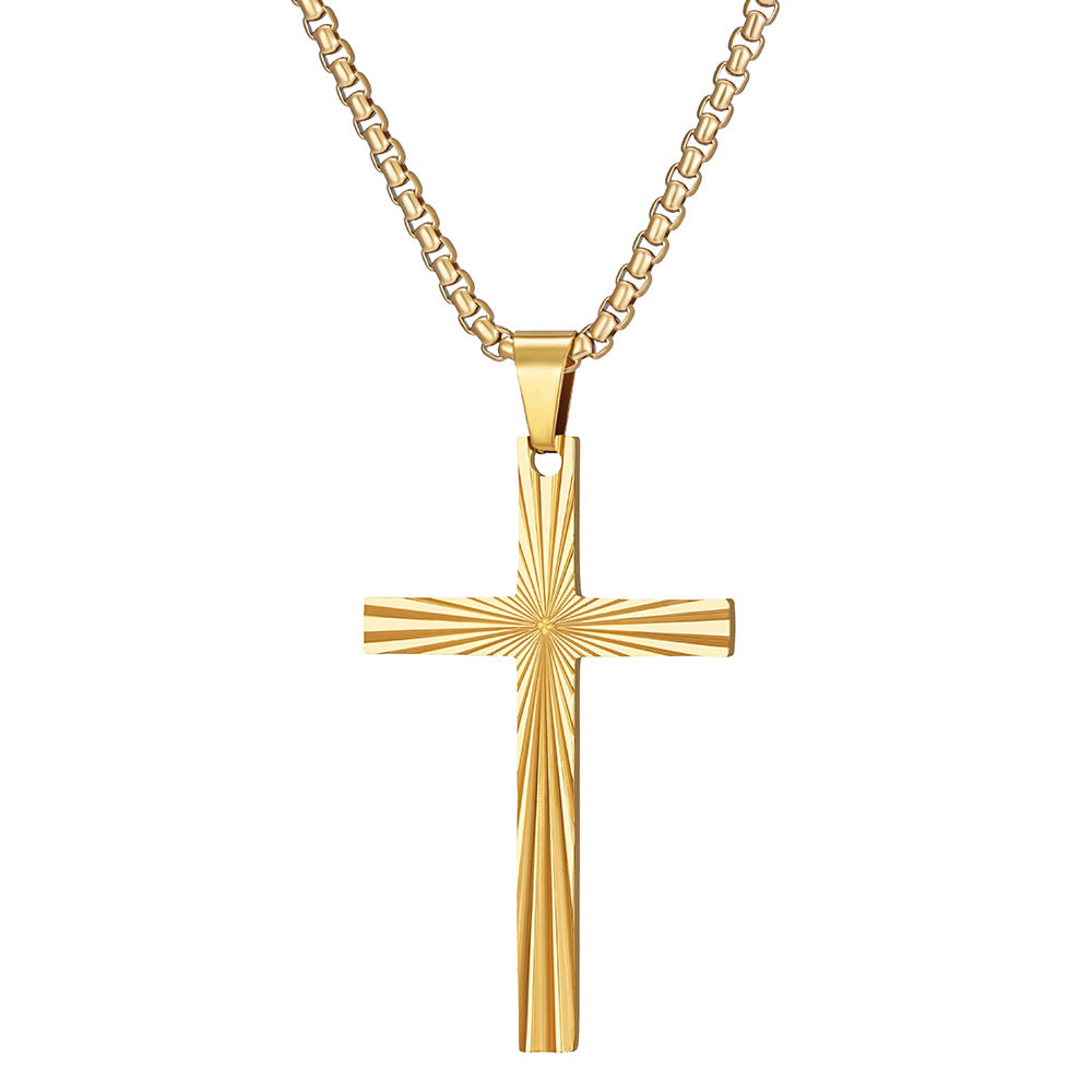 Damen Anhänger aus hochwertigem Edelstahl im modernen Kreuz-Design Shop Nory