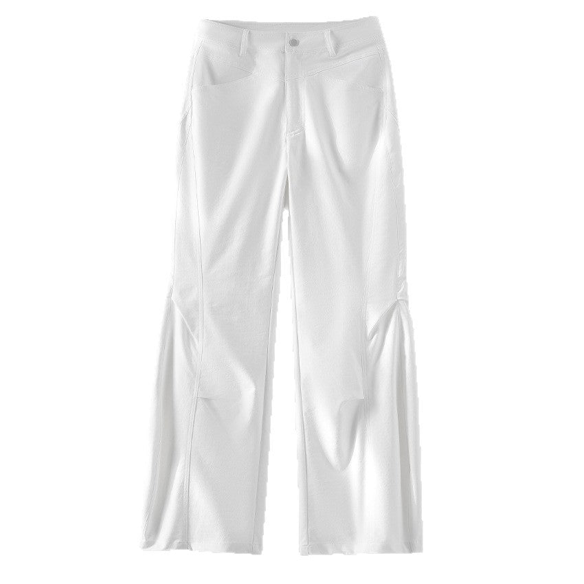 Damen Weite High‑Waist-Hose mit eingesetztem Beinschlitz und markanten Eingrifftaschen Shop Nory