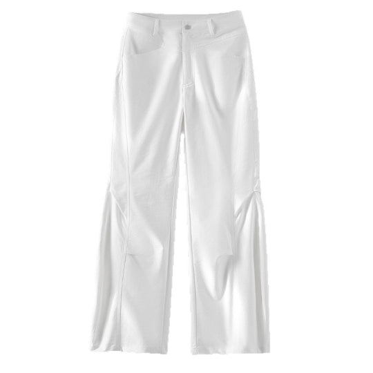 Damen Weite High‑Waist-Hose mit eingesetztem Beinschlitz und markanten Eingrifftaschen Shop Nory