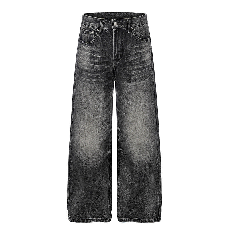 Damen Hochgeschnittene weite Palazzo-Jeans mit Used-Effekt Shop Nory