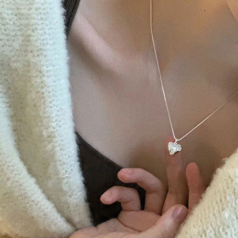 Damen Halskette mit herzförmigem Anhänger aus hochwertigem Silber und elegantem Design Shop Nory