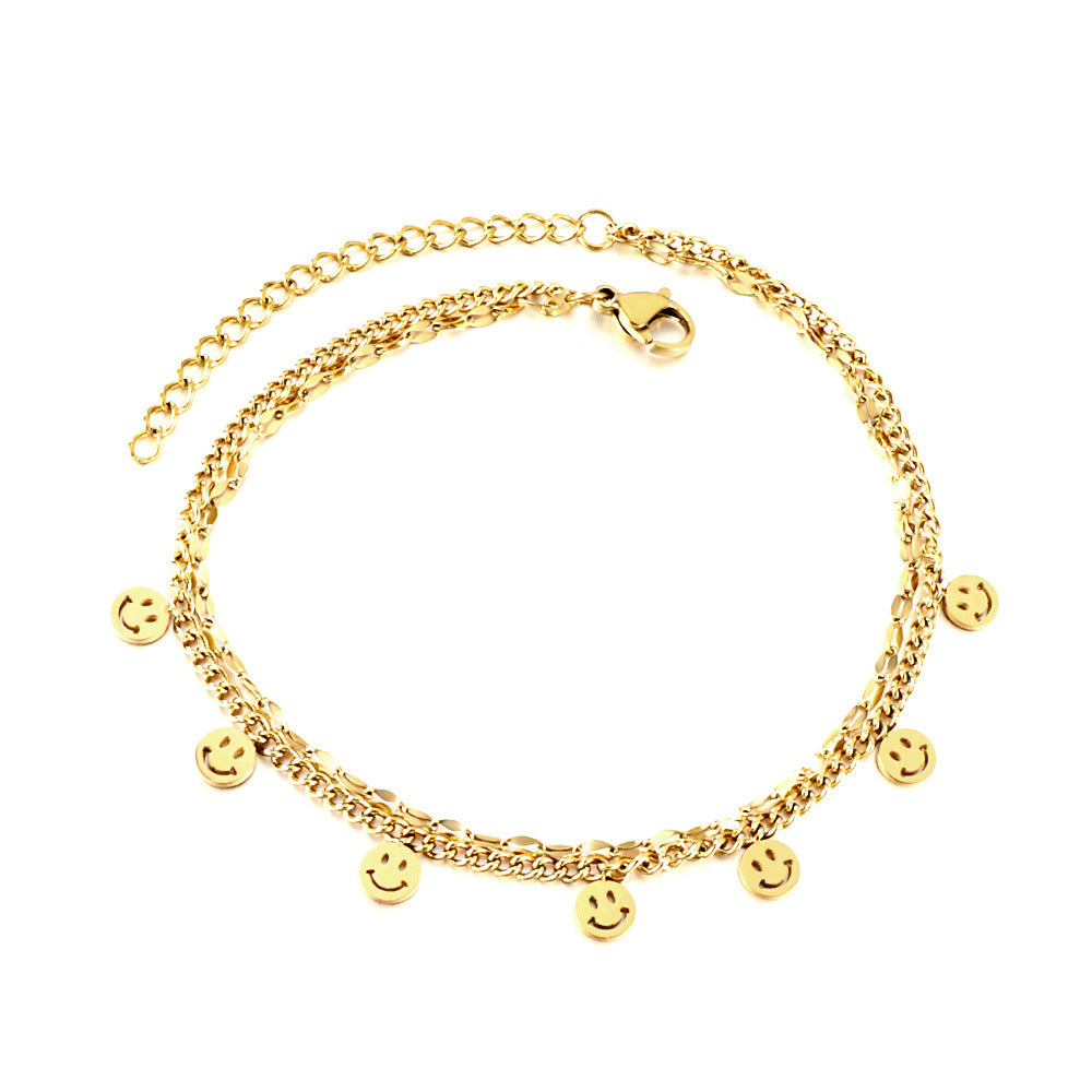 Damen Armband aus Edelstahl mit bunten Perlen und Sternenanhängern Shop Nory
