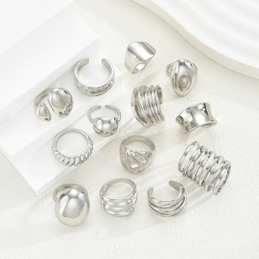 Damen Ring-Set mit künstlerischem, skulpturalem Design Shop Nory