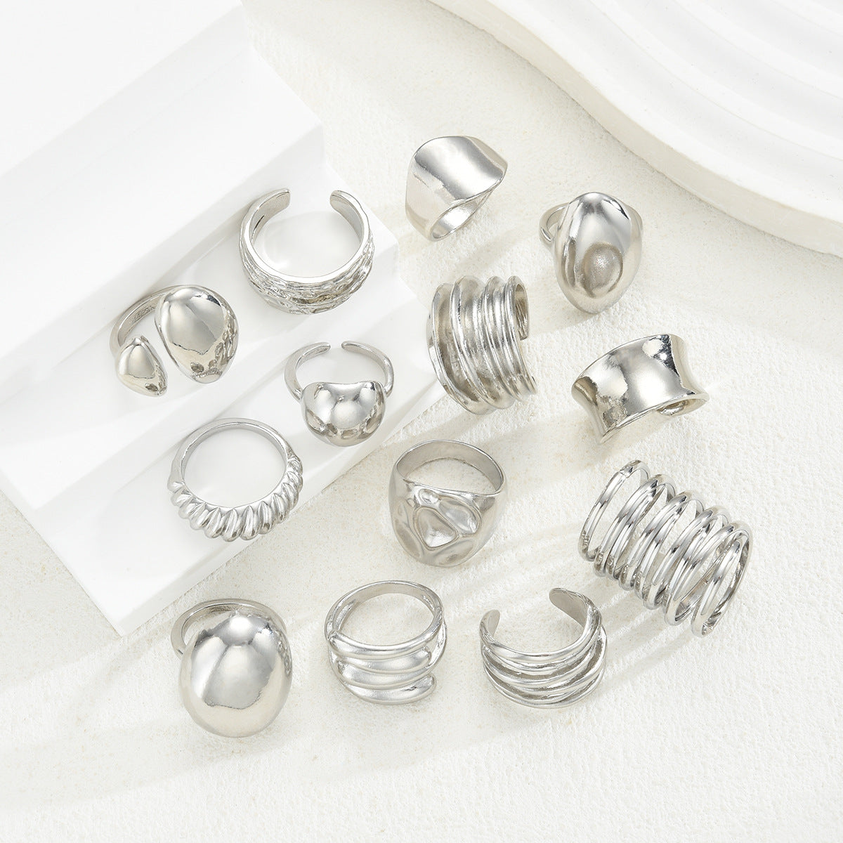 Damen Ring-Set mit künstlerischem, skulpturalem Design Shop Nory