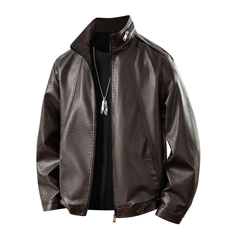 Herren Kunstlederjacke im sportlichen Design Shop Nory