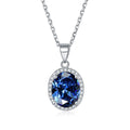 Damen eleganter Anhänger mit blauem Kristall Shop Nory