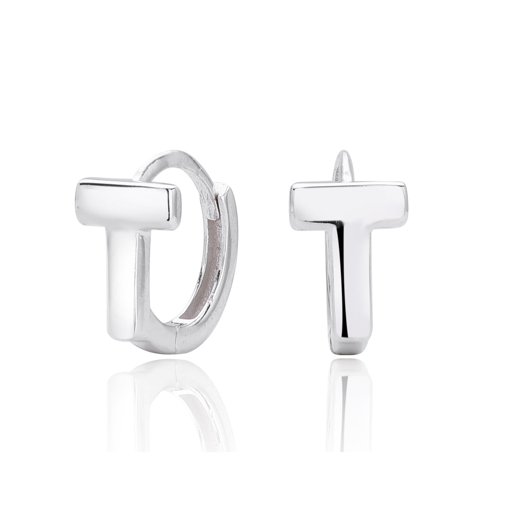 Damen Ohrhänger im modernen T-Design aus hochwertigem 925 Sterling Silber Shop Nory