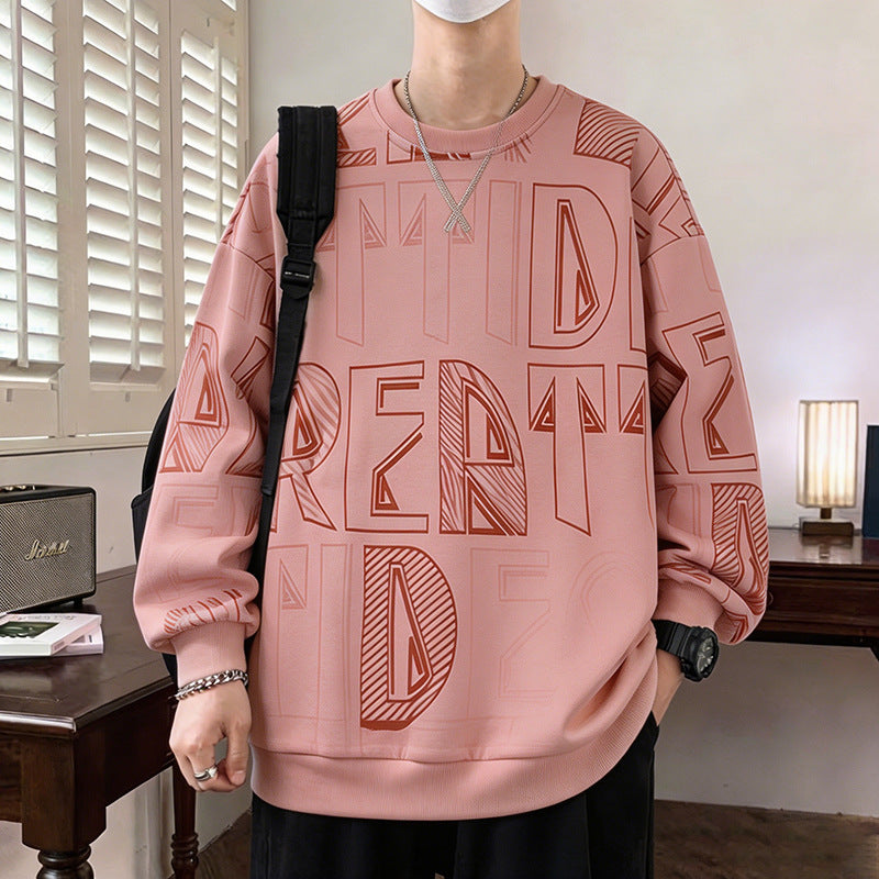 Herren Oversized-Sweatshirt mit großflächigem Lettering-Print und geripptem Saum Shop Nory